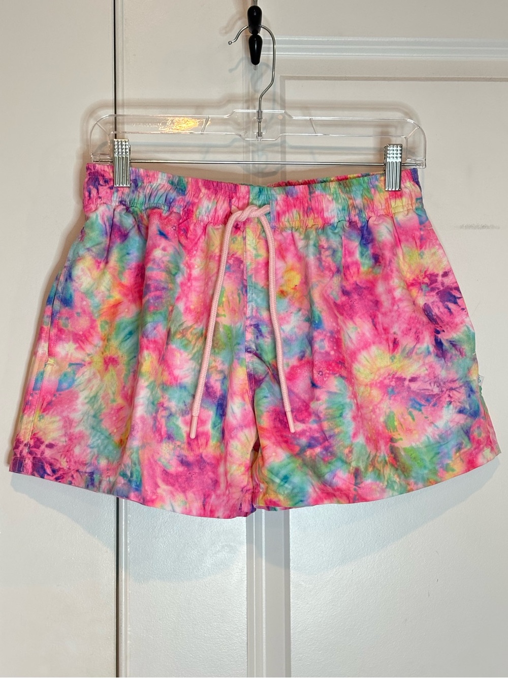 NWT Posh Peanut Pink Tie Dye Swim Trunks S